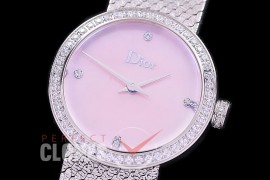 CD-LDDDS-107 La D De Dior Santine SS/SS MOP Pink Swiss Quartz 