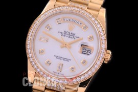 R36DDF-117D2 BP 128348RBR 2019 DayDate YG/YG Fluted/President MOP White Diamonds A-2836