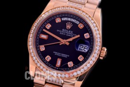 R36DDR-112D2 BP 128345RBR 2019 DayDate RG/RG Fluted/President Black Diamonds A-2836