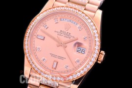 R36DDR-115D2 BP 128345RBR 2019 DayDate RG/RG Fluted/President Rose Gold Diamonds A-2836
