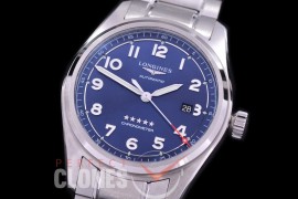 0 0 0 LG-SPW-103 CF Spirit Pilot's Watch Automatic SS/SS Blue Numerals Asian Clone 2892