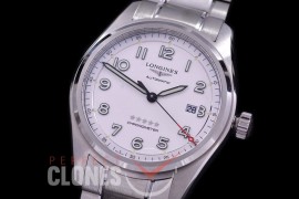 0 0 0 LG-SPW-101 CF Spirit Pilot's Watch Automatic SS/SS White Numerals Asian Clone 2892