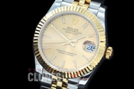 R31DJT-405J BP Datejust Midsize 278283 SS/YG Fluted/Jubilee Gold Sticks Asian Clone 2824