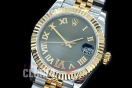 R31DJT-430J BP Datejust Midsize 278283 SS/YG Fluted/Jubilee Green Roman-Diamonds Asian Clone 2824