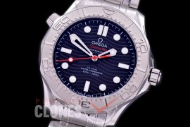 0 OM300M-0002S XF/VSF Seamaster Diver Nekton Edition 300M SS/SS Black Asian 2824 Mod 8806