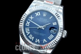 R31DJS-174 GMF 904 Steel Datejust Midsize 278274 SS/SS Fluted/Oyster Blue Roman Asian Clone 2824
