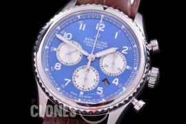 BL-AV8-108 Aviator 8 B01 Chronograph 43 Mosquito SS/LE Blue A-7750 