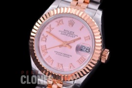 R28DJTR-425J BP Datejust 28mm Ladies 279171 SS/RG Fluted/Jubilee Rose Gold Roman Eta 2671