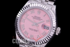 R28DJS-425J BP Datejust 28mm Ladies 279174 SS/SS Fluted/Jubilee Pink Roman Eta 2671