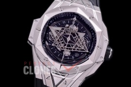 HB-SBC-102 DF Big Bang Sang Bleu Chronograph 45mm SS/RU Black A-7750 Modified