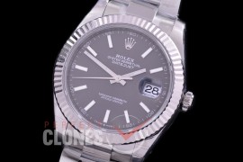 R41DJS-3235-003 XF/VSF 126334 904 Steel SS/SS Fluted/Oyster Dark Rhodium Sticks VS 3235 - 72 Hours Power Reserve 