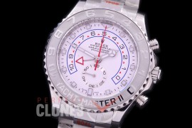 0 0 0 RYM2-901 GMF 904 Steel Yachtmaster II 116689 SS/SS White A-7750/Mod to Calibre 4161