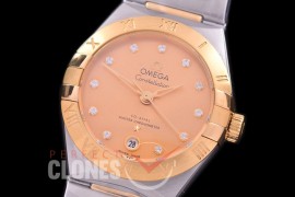 0 OMCON-29-133 Constellation Automatic Date 29mm SS/YG Gold Dial Eta 2688 Mod to Calibre 8700