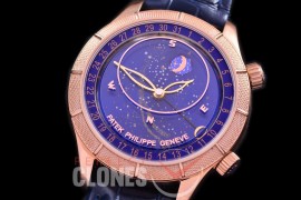 0 0 0 PPSM-6102-066 ARF 6102R Sky Moon Celestial Automatic RG/LE Blue Asian Customized