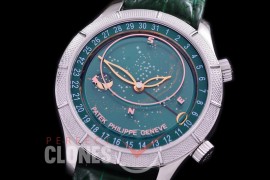 0 0 0 PPSM-6102-063 ARF 6102R Sky Moon Celestial Automatic SS/LE Green Asian Customized