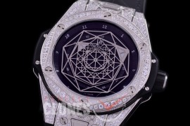 HB-SB-052D HRF Big Bang Sang Bleu 45mm SS/LE Black Miyota 8215 Modified