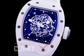 0 0 0 0 RM055-01-021 ZF RM055 Bubba Watson White Ceramic Limited Edition CER/RU Skeleton M8215 Mod