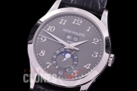 PP-5396-107L ARF Complications 5396 Annual Calender SS/LE Grey Miyota 9100 Mod to Calibre 324