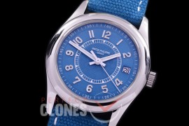 0 0 PP-6007-002 3KF Calatrava 6007A New Manufacture Limited Ed SS/LE Blue Miyota 9015 Modified Calibre 324SC