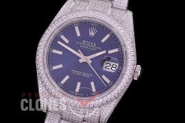 0 0 R41DJS-014 BP 904L Steel 126334 Diam/Oyster SS/SS/Diam Blue Sticks Asian 2824