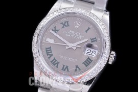 R36DJS-580Z BP Datejust 36 126234 SS/SS Diam/Oyster 2021 Grey/Green Roman A-2824