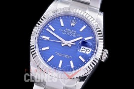 R36DJS-581 BP Datejust 36 126234 SS/SS Fluted/Oyster 2021 Blue Fluted Sticks A-2824