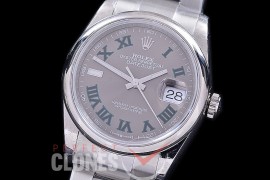 R36DJS-580S BP Datejust 36 126234 SS/SS Smooth/Oyster 2021 Grey/Green Roman A-2824