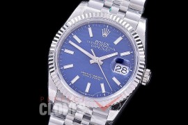 R36DJS-531 BP Datejust 36 126234 SS/SS Fluted/Jubilee 2021 Blue Fluted Sticks A-2824