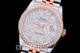 R36DJTR-546Y BP Datejust 36 126231 SS/RG Diam/Jubilee 2021 White Palm Sticks A-2824