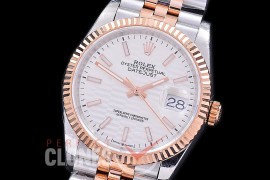 R36DJTR-541 BP Datejust 36 126231 SS/RG Fluted/Jubilee 2021 Silver Fluted Sticks A-2824