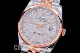 R36DJTR-546S BP Datejust 36 126231 SS/RG Smooth/Jubilee 2021 Silver Palm Sticks A-2824