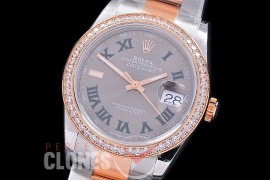 R36DJTR-581Y BP Datejust 36 126231 SS/RG Diam/Oyster 2021 Grey/Green Roman A-2824