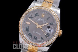 R36DJT-581Y BP Datejust 36 126233 SS/YG Diam/Oyster 2021 Grey/Green Roman A-2824