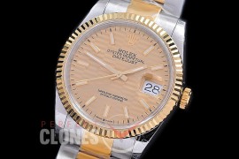 R36DJT-593 BP Datejust 36 126233 SS/YG Fluted/Oyster 2021 Gold Fluted Sticks A-2824