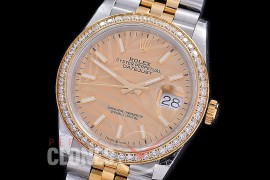 R36DJT-548Y BP Datejust 36 126233 SS/YG Diam/Jubilee 2021 Gold Palm Sticks A-2824