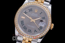 R36DJT-531Y BP Datejust 36 126233 SS/YG Diam/Jubilee 2021 Grey/Green Roman A-2824