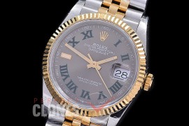 R36DJT-531 BP Datejust 36 126233 SS/YG Fluted/Jubilee 2021 Grey/Green Roman A-2824