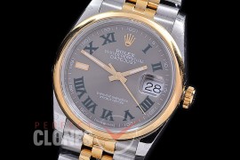 R36DJT-531S BP Datejust 36 126233 SS/YG Smooth/Jubilee 2021 Grey/Green Roman A-2824