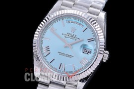 R40DDS10036 228239 Daydate 40mm SS/SS Ice Blue Roman A-2836