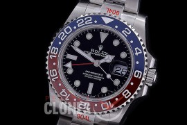0 0 0 0 0 RLGS00933 GMF V4 904L Steel GMT 116719BLRO Pepsi SS/SS Black SA 3186 CHS