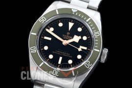 TU00090 Harrods Special Edition Heritage Black Bay Shield 79230G SS/SS Black/Green Asian Clone 2824 