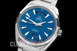 0 0 OMAT41DD-203 Aqua Terra Day/Date Automtaic SS/SS Blue A-2836/8602 Mod