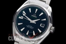 0 0 OMAT41-105 Aqua Terra Date Golf Automtaic SS/SS Black A-2824/8500 Mod
