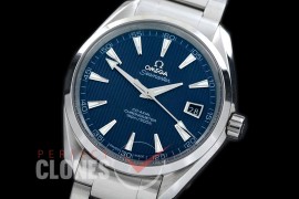 0 0 OMAT41-107 Aqua Terra Date Automtaic Skyfall SS/SS Blue A-2824/8500 Mod