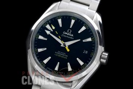 0 0 OMAT41-103 Aqua Terra Date Automtaic SS/SS Black/Yellow A-2824/8500 Mod