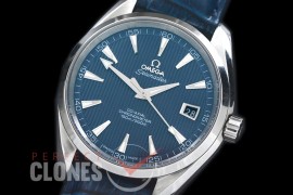 0 0 OMAT41-107L Aqua Terra Date Automtaic Skyfall SS/LE Blue A-2824/8500 Mod
