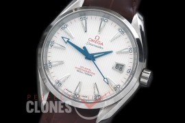 0 0 OMAT41-101L Aqua Terra Date Automtaic SS/LE White A-2824/8500 Mod