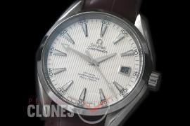 0 0 OMAT41-100L Aqua Terra Date Automtaic SS/LE White A-2824/8500 Mod