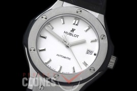 HBFS-38-1001 Classic Fusion 38mm SS/LE White Asian Clone 2892