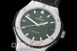 HBFS-38-1005 Classic Fusion 38mm SS/LE Green Asian Clone 2892